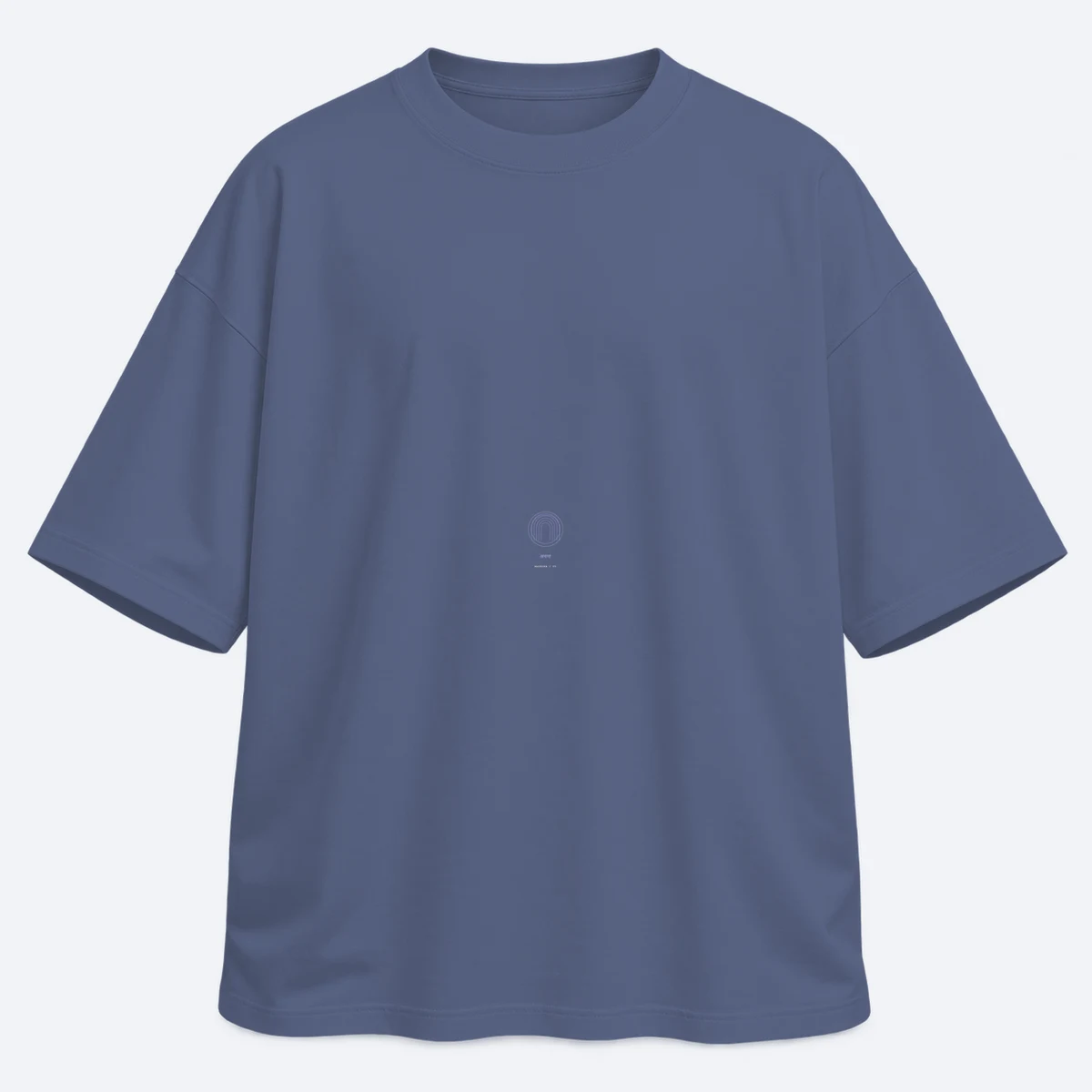 Eternal Thread men's oversized steel grey graphic T-shirt, front view