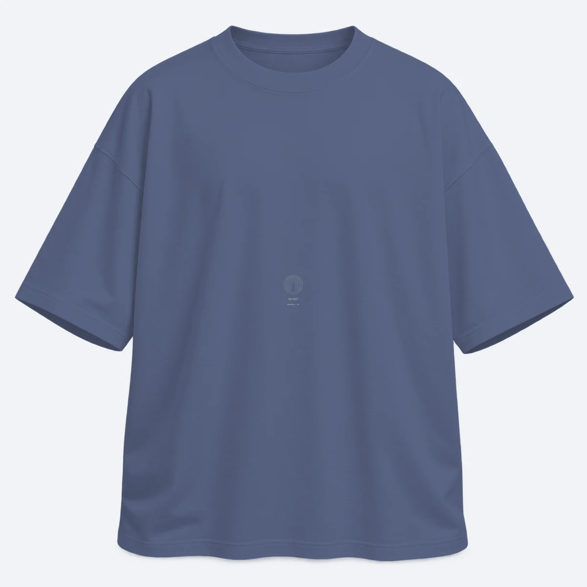 Offline Enthusiast men's oversized steel grey graphic T-shirt, front view